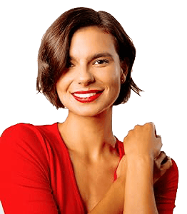 femme en rouge