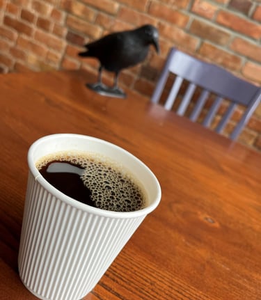 Crow, Crow City Coffee, Coffee, Tea, Cappuccino, Latte, Americano, Friends, Cold Brew, Crow Fest