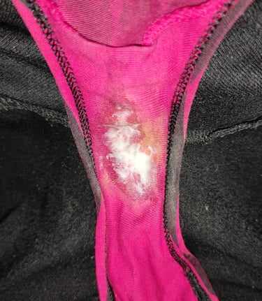 Discharge in pink pants