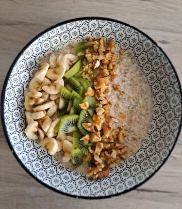avoine chia lait végétal petit déjeuner équilibré lyon