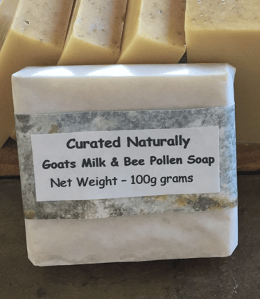 bee pollen and goats milk handmade soap