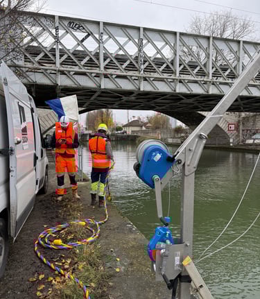 travaux subaquatiques fluviaux