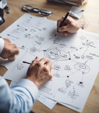 A professional consultation setting with a medical professional sitting at a desk facing a client. The room has a modern aesthetic with white walls decorated with framed certificates. The desk is organized with office supplies, a laptop, and a fruit bowl in the center.