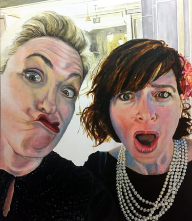 Cynthia & Karim, 24" x 36" Acrylic on canvas, 2020