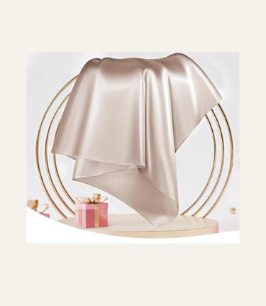 Lyshin Silk Pillow Cases 2 Pack Standard Size Champagne 