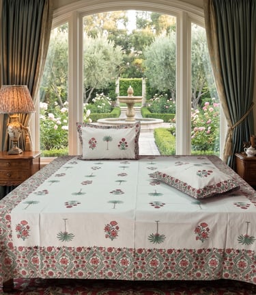 100% pure cotton Jaipuri bedsheets direct from manufacturer - RGL Textiles Jaipur.