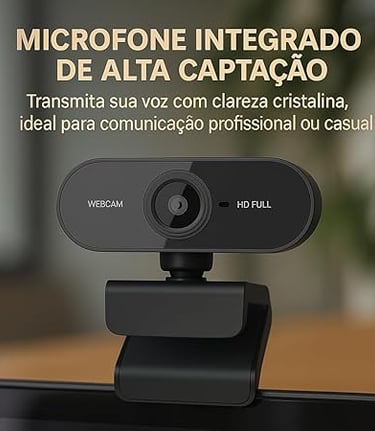 Full HD 1080p webcam with built-in high-sensitivity microphone for professional video calls.