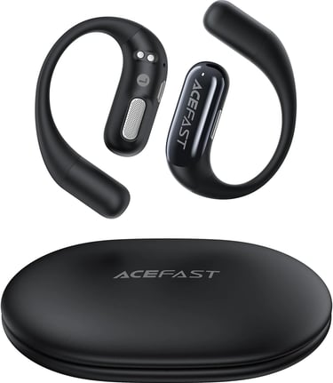 ACEFAST Fa002 Auriculares Open-Ear Bluetooth, IP54, Negro (Delgado)