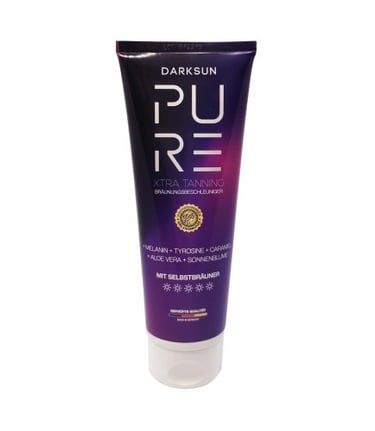 Pure Xtra  Caramel 125ml soliariumo kremas - juoda-violetinė pereinančių spalvų pakuotė