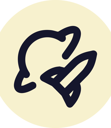 Logo de planète avec une fusée
