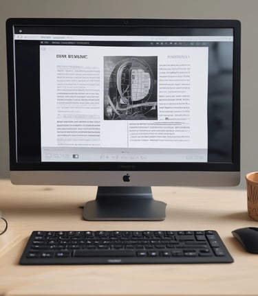 a computer monitor screen showing a computer monitor and book