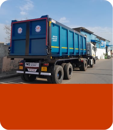 Heavy-duty Tip Trailer with hydraulic lifting system by MS Engineering Works – ideal for constructio