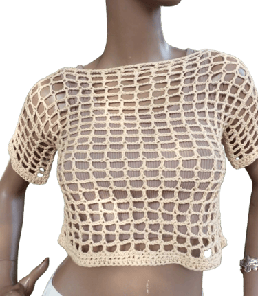 Haut en crochet beige Femmissima de CachalabibiTaille XS