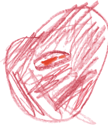 a drawing of a red heart with a red heart