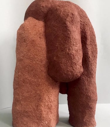 sculpture papier et pigments