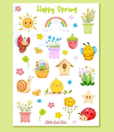 Stickers mignons scrapbooking, planner