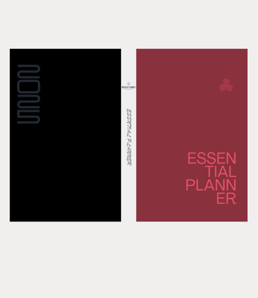 Acquista Essential Planner: Colore Rubino Ardente. Rosso Rubino, Grigio, Nero.