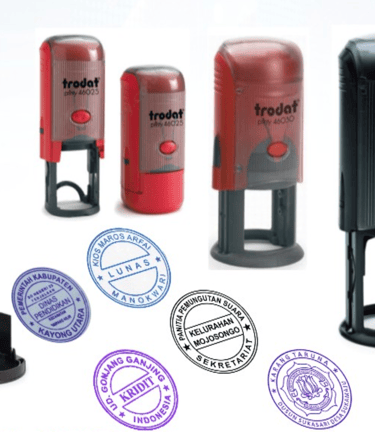 contoh percetakan stempel jenis trodat di dundung print makassar 