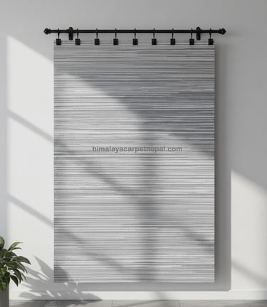 Custom bespoke handmade rugs crafted in Nepal- geometric wall-hanging- Himalaya Carpet Industries