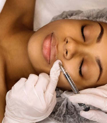 woman receiving botox injectable