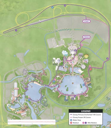 2015 runDisney Princess 10K Course Map