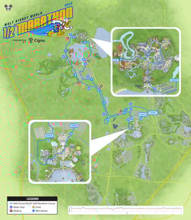 2016 runDisney Walt Disney World Half Marathon Course Map