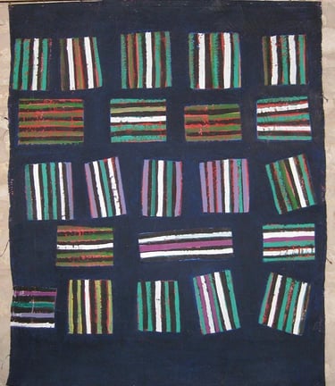 traits de couleur alignés horizontalement et verticalement sur fond noir.