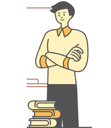 Illustration of a man working