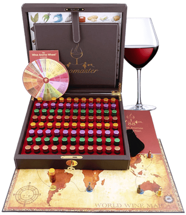 Aromaster kit of 88 different aromas including a game board and various manuals