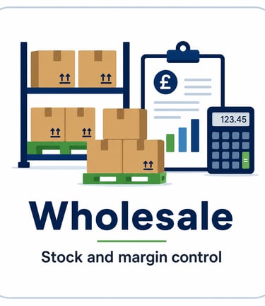Wholesale bookkeeping services for distributors, wholesalers, and supply businesses, covering bulk s