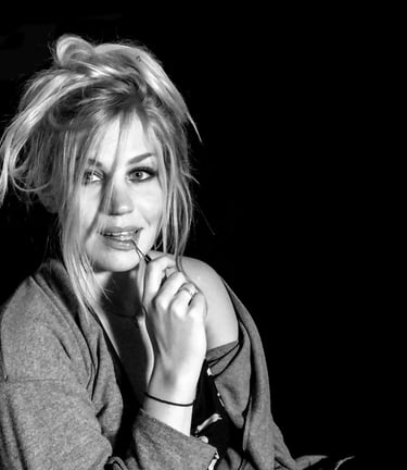 Marisa Dzintars B&W Messy Artist