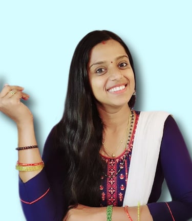 a woman in a blue dress and a pink scarf