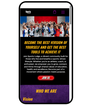 Sports Lodge website Mobile