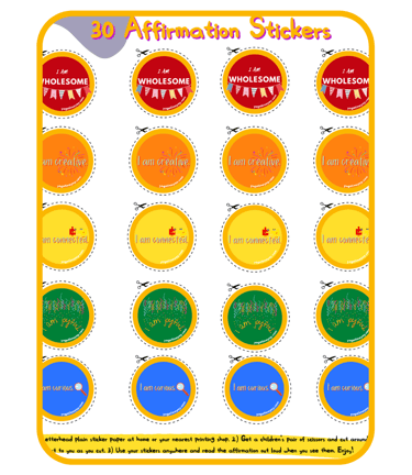 A cover of a sticker sheet.