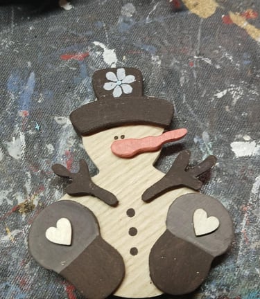 Fabrication artisanale suspension de Noël en bois