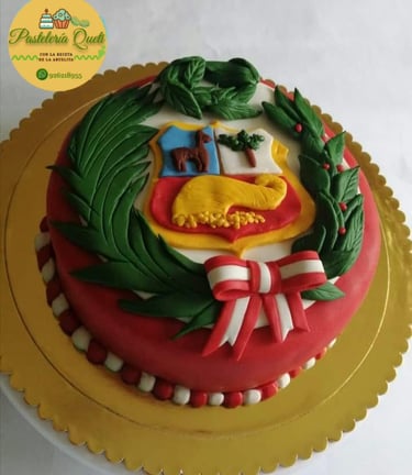 queti pasteleria peru fiestas patrias escudo