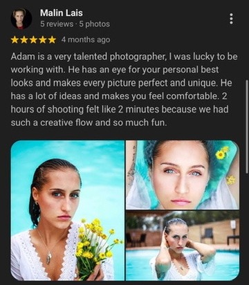 a cairns photography testimonial