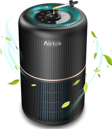 AIRTOK AP0601 Purificador de aire, Purificador aire Para alergias al polen con Esponja Perfumada