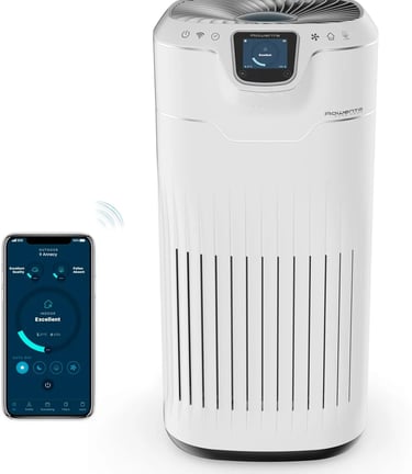 Rowenta Pure Home PU8080 Purificador de aire portátil con 4 niveles de filtrado