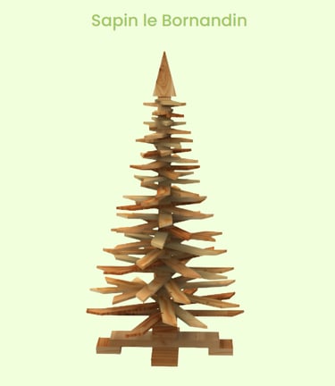 sapin de Noël écoresponsable en bois recyclé fabriqué en France DAHUTS