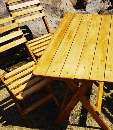 Mesa Cuadrada Plegable de Madera Fiestas del Sol Mobiliario www.sillasymesasfiestasdelsol.com