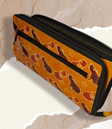 leather purse, hand made leather bag