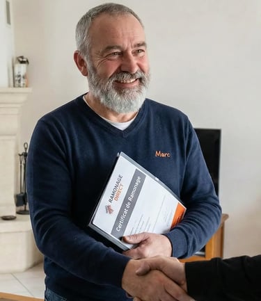 Photo d'un client satisfait de son pack annuel 2 ramonages-90€ par an