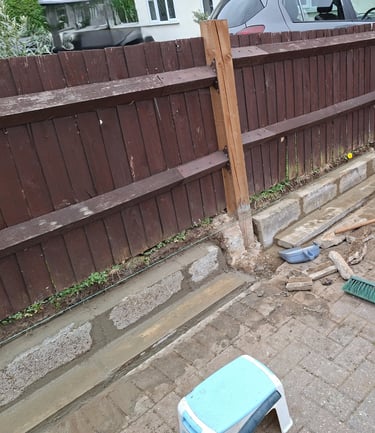 www.truthincontext.co.uk All fence work carried out from one side of the boundary. Standard process.