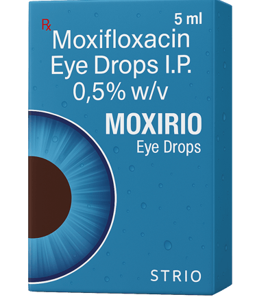 Moxirio eye drop. Moxifloxacin eye drops by Strio Healthcare