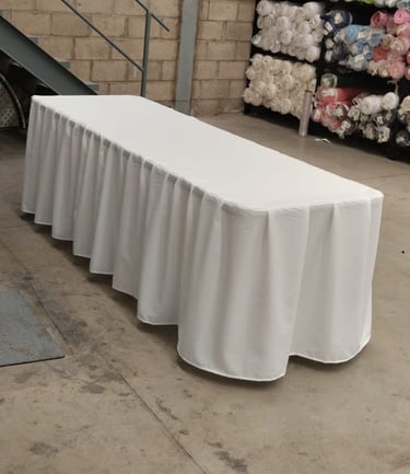 Venta de Mantel Bambalina para Mesa Fiestas del Sol Mobiliario www.sillasymesasfiestasdelsol.com