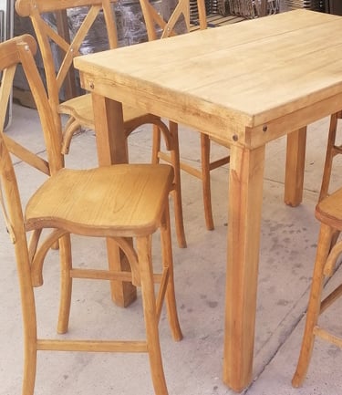 Tablón Rectangular California de Madera Fiestas del Sol Mobiliario www.sillasymesasfiestasdelsol.com