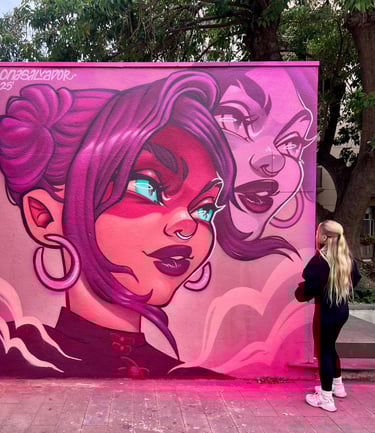 Echoes of Emotion - Mural in Barcelona, muralism, street art, urban art by Ona Salvador
