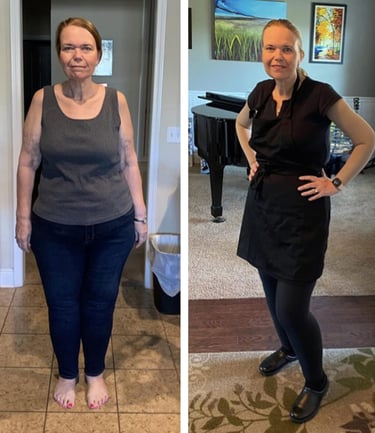 before and after body transformation progress with The Fitness Edit personal training