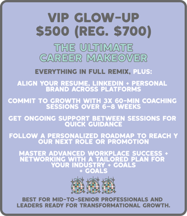 vip glow-up package 3 graphic